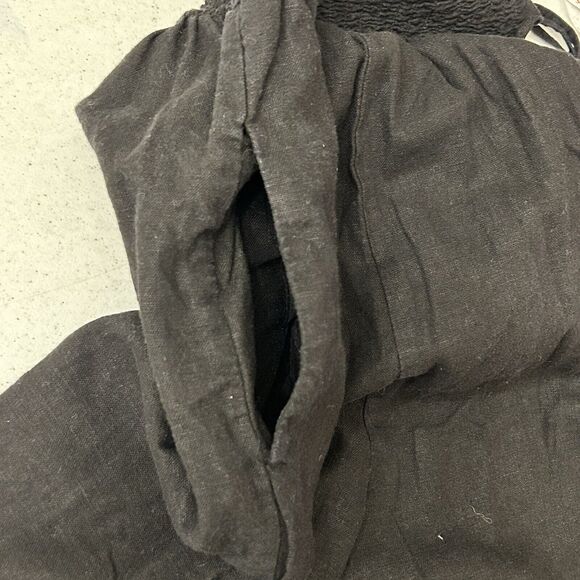 GUESS Jumpsuit Womens Small Smocked Black Crop Stretch Y2K Date Night Clubbing - Picture 9 of 9